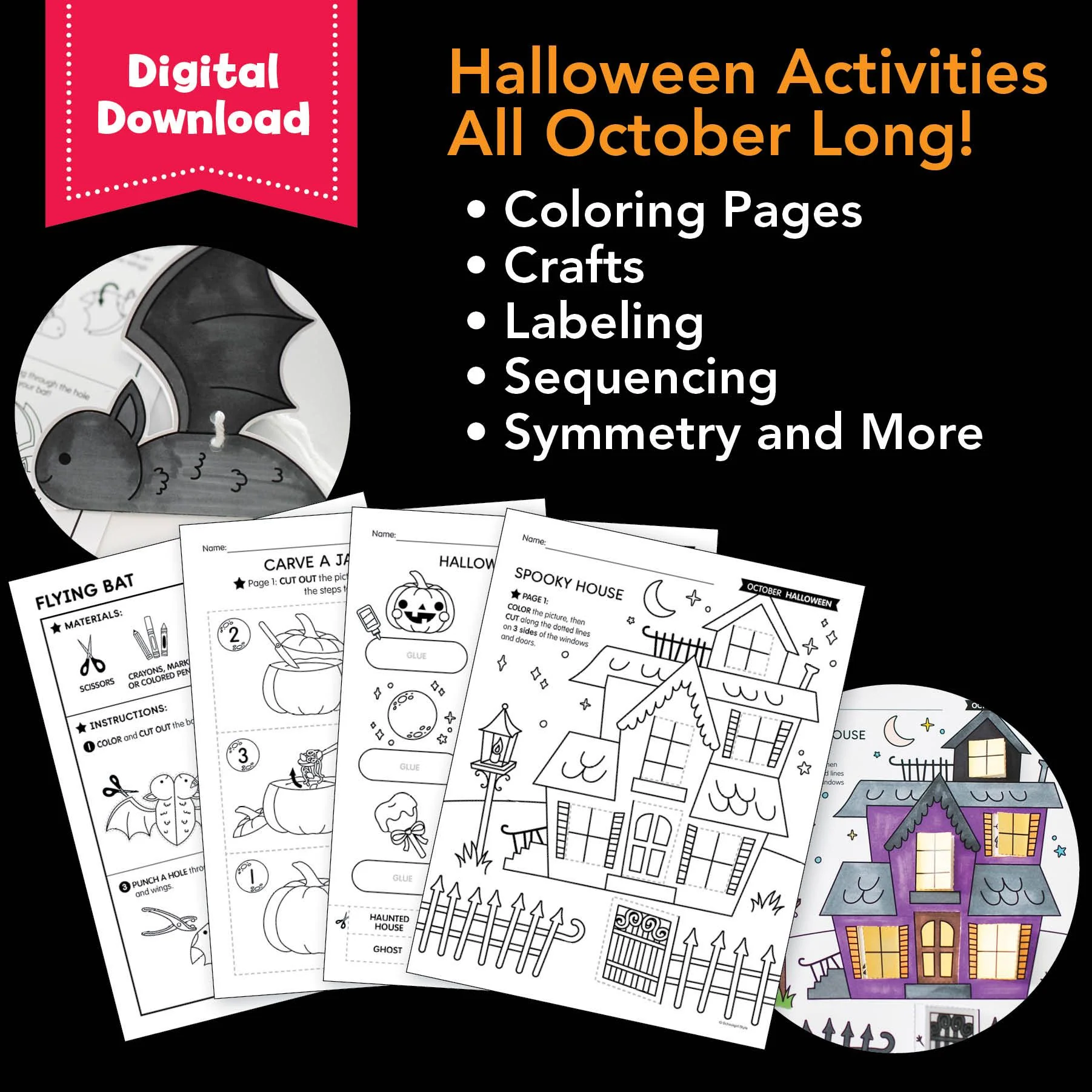 A coloring page featuring a princess and a ninja in a pumpkin patch for Halloween fun