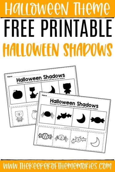 Colorful Halloween shadow puppets for kindergarten fun