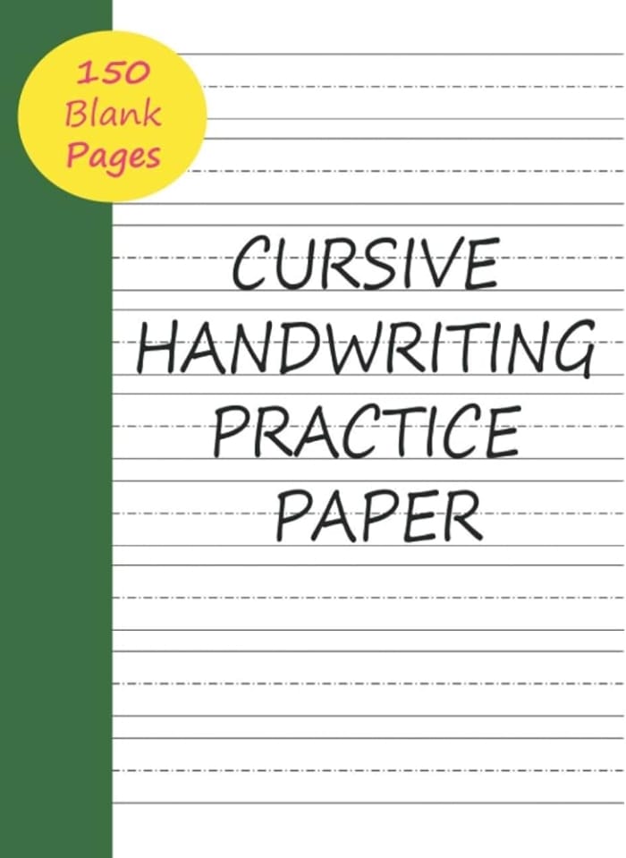 Handwriting paper worksheet for kindergarten students to practice letters and numbers