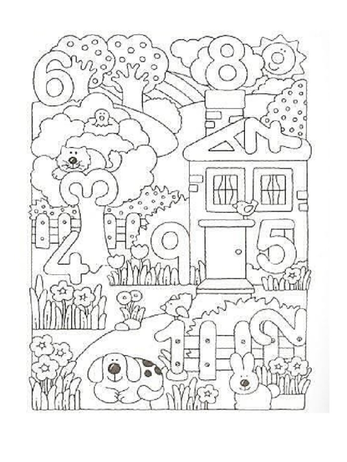 Explore the hidden numbers in this fun coloring activity for early readers Coloring by numbers worksheet featuring a hidden numbers puzzle for kindergarten students