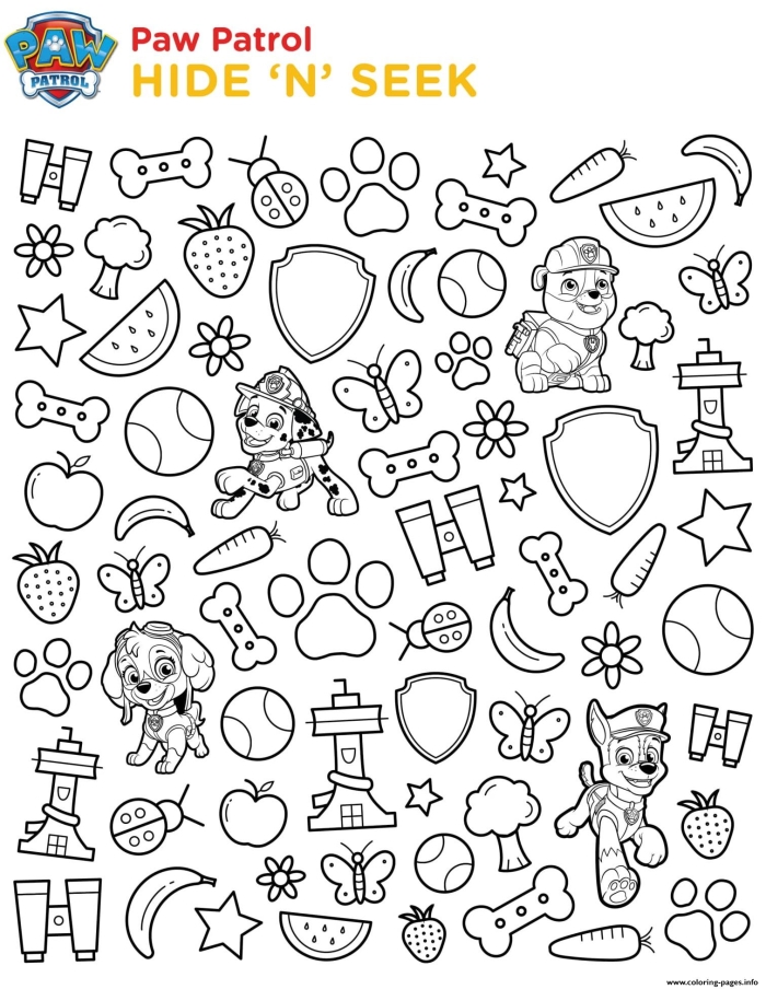 Ocean Friends Hide and Seek Activity for Early Learners - Worksheet 24 A kindergarten hide and seek worksheet featuring a friendly octopus and ocean creatures searching for hidden objects among sea plants and bubbles
