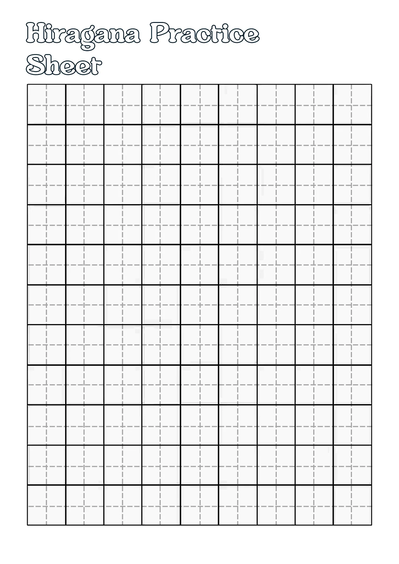 Visual guide for teaching Hiragana to young learners in a fun and engaging way Hiragana chart worksheet designed for kindergarten students to learn Japanese characters
