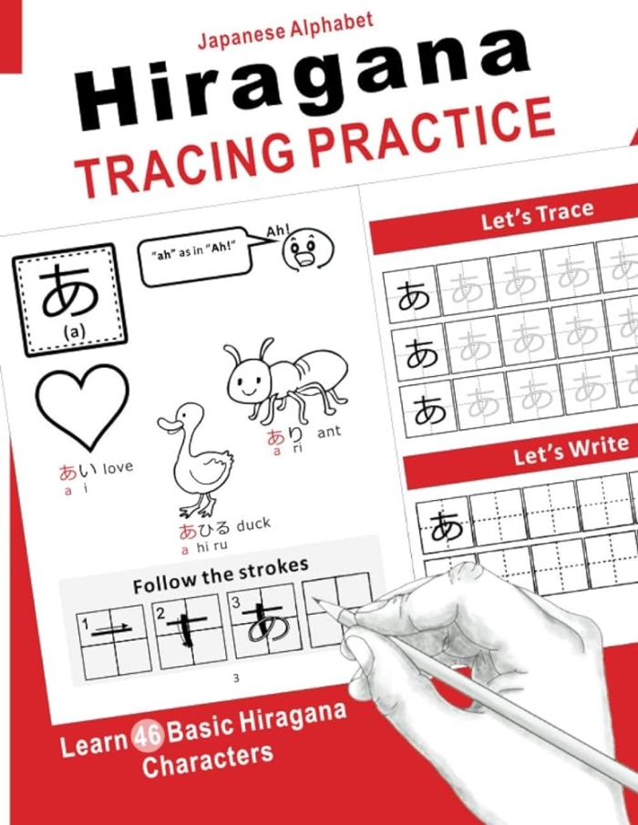 Engaging Hiragana chart to assist young learners in mastering Japanese characters Hiragana chart worksheet designed for kindergarten children to learn Japanese writing