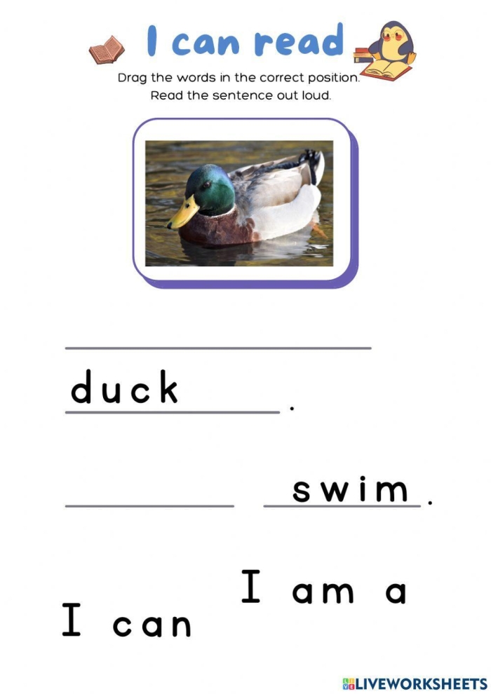 Kindergarten worksheet featuring I can writing practice for sight word development