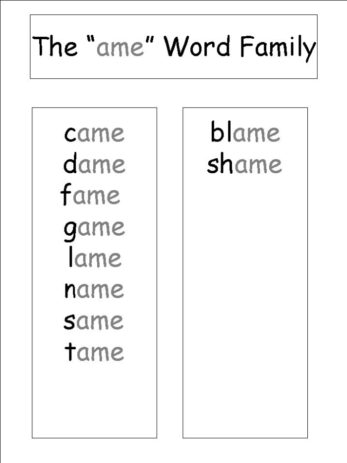 Worksheet featuring cut-and-paste activity for -ike family words