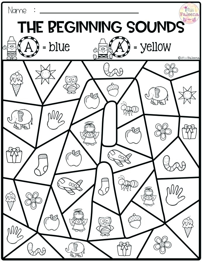 Phonemic Awareness Initial Sounds Practice Activity 2 Kindergarten student identifying initial sounds in words for phonemic awareness assessment