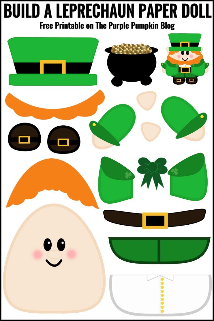 Fun and engaging leprechaun-themed activity for young learners Leprechaun paper doll worksheet for kindergarten celebrating St. Patrick's Day