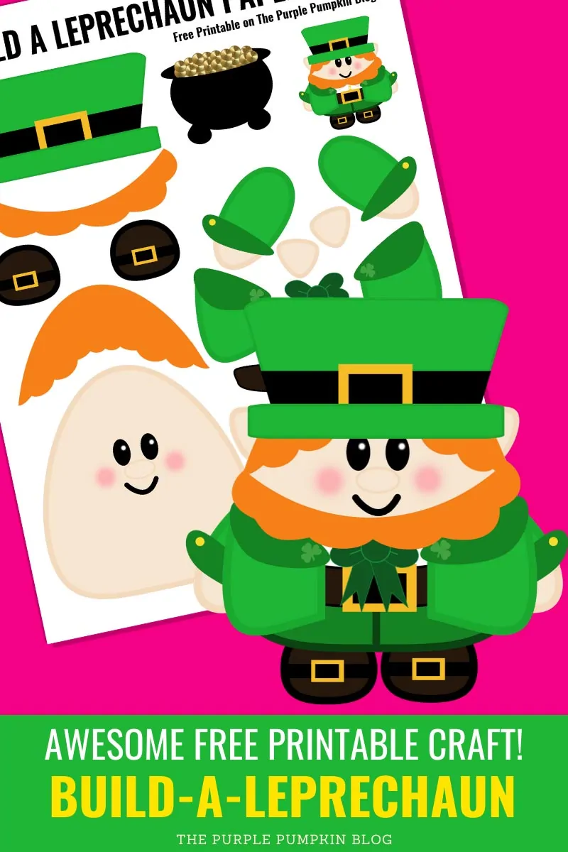 Colorful Leprechaun Paper Doll activity to enhance grammar skills in young learners Leprechaun Paper Doll worksheet for kindergarten students celebrating St. Patrick's Day
