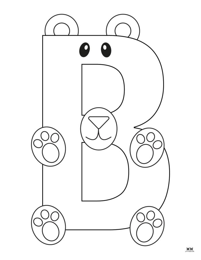 Printable worksheet for teaching uppercase and lowercase letter B to kindergarten students