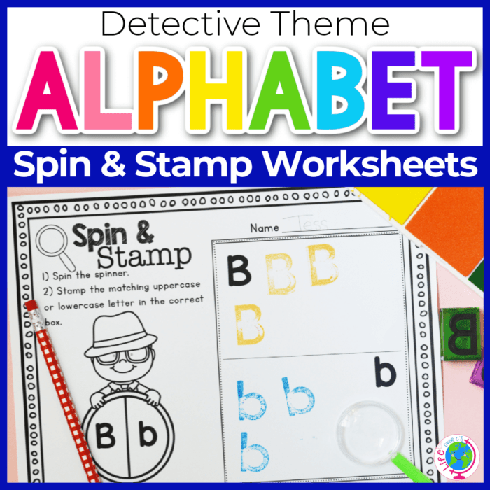 Kindergarten student solving a Letter D Detective alphabet worksheet