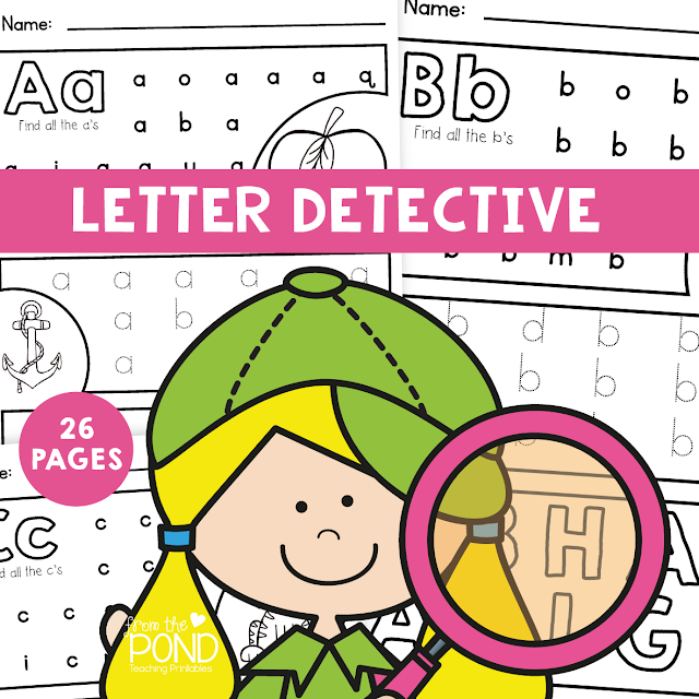 Kindergarten student finding and coloring the letter D on an educational puzzle worksheet