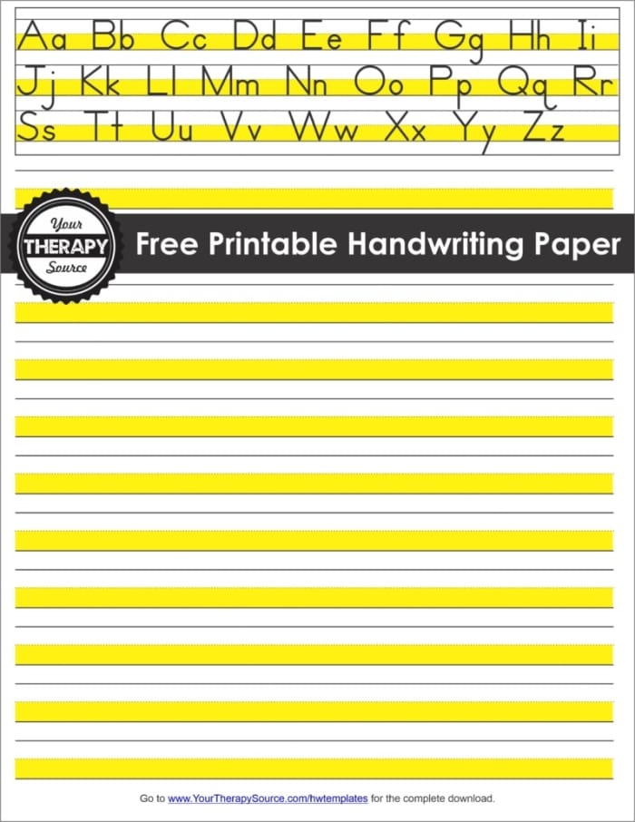 Kindergarten handwriting paper worksheet for practicing letters and numbers