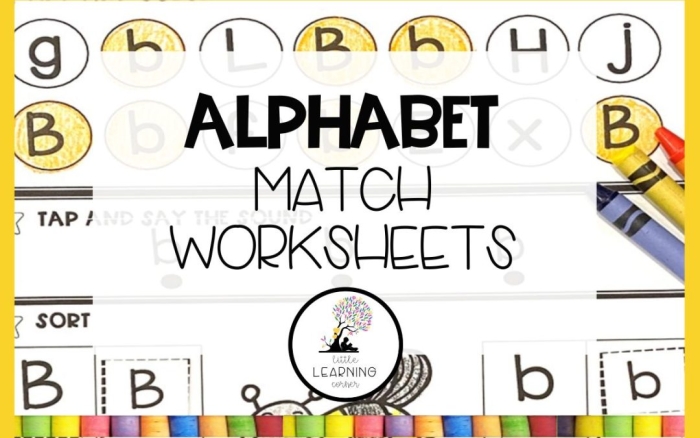Alphabet Match Up Kindergarten Reading Worksheet 2 Kindergarten student completing an Alphabet Match Up worksheet to practice letter sounds