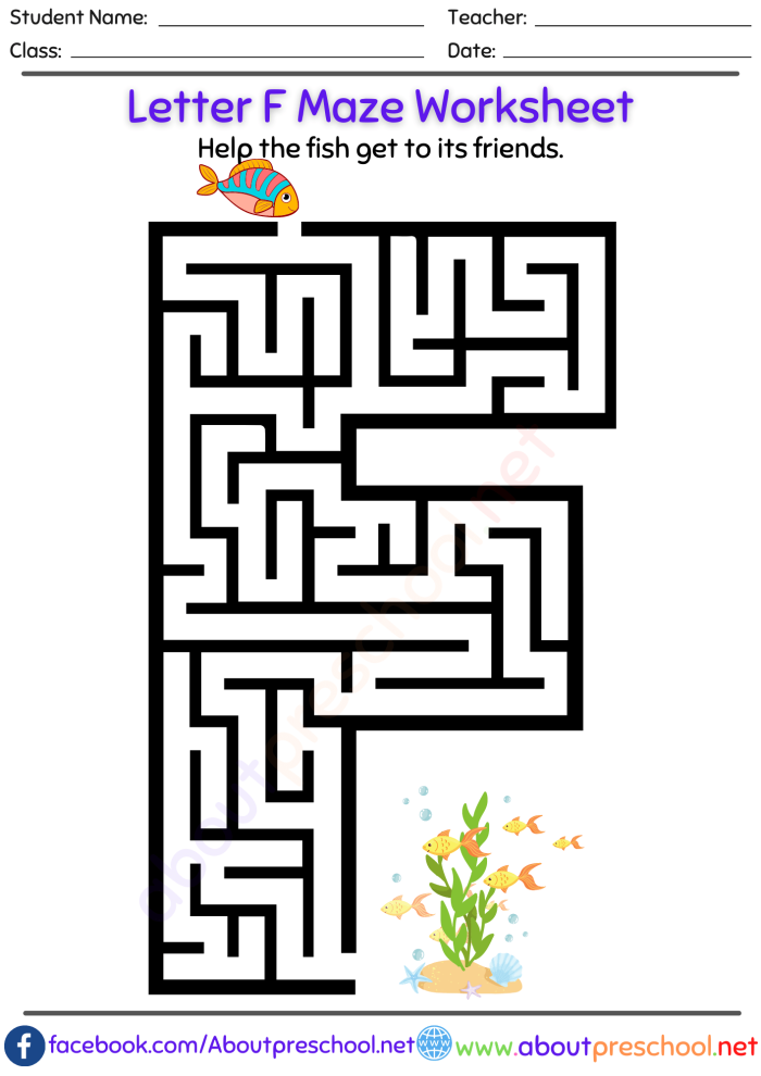 Fun Letter Maze activity for kids to practice the letter A in reading and writing Kindergarten worksheet featuring a letter maze for tracing the letter A from an apple to a hand