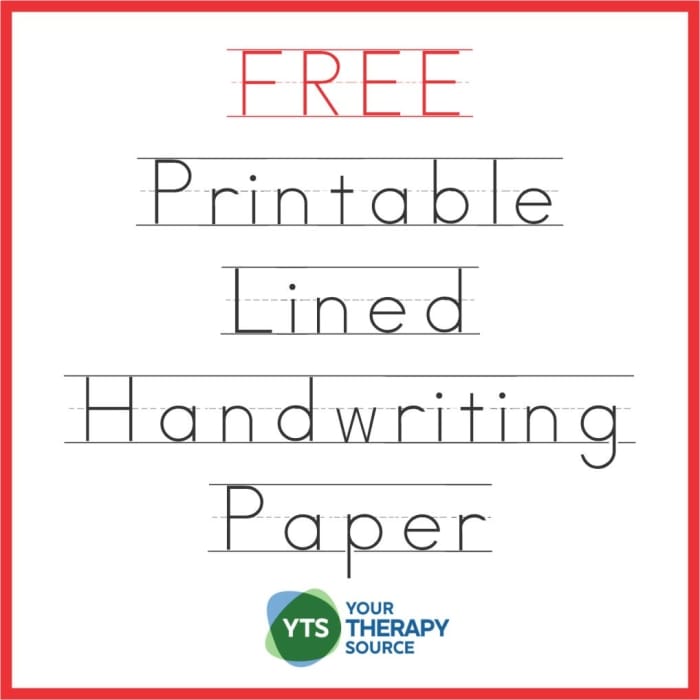 Handwriting paper worksheet for kindergarten students to practice letters, numbers, and simple sentences
