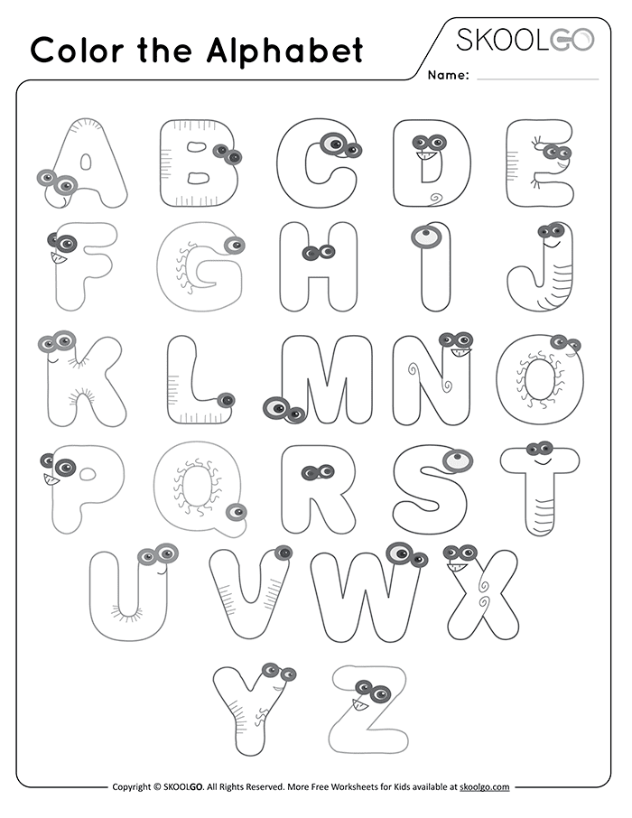 Color the Letters Worksheet 19 for Kindergarten Letter Sorting Kindergarten students practicing letter recognition with a Color the Letters worksheet for division activities