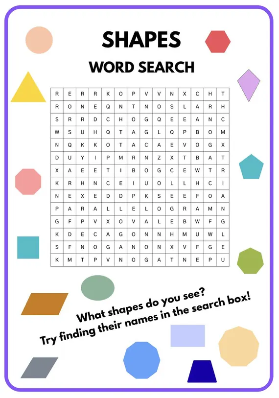 Kindergarten student solving the Letter Shapes Puzzle 4 geometry worksheet