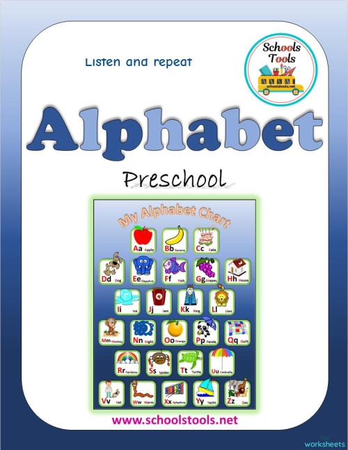 Data and Graphing worksheet for Kindergarten Kindergarten students engaging with the My Alphabet Chart worksheet to learn letter-sound correspondence. A colorful illustration of a worksheet designed for early learners to create their alphabet charts.