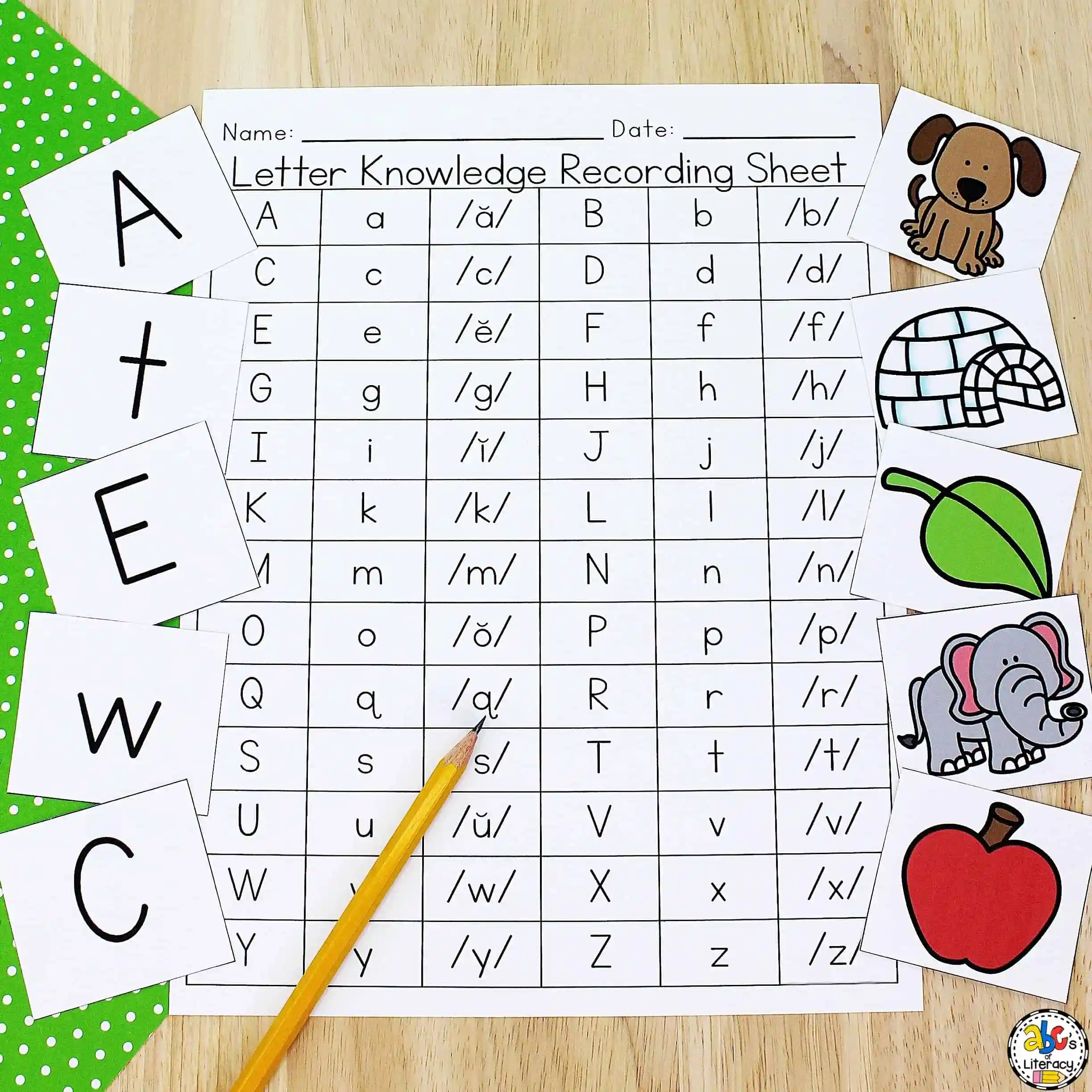 Letter Sound Assessment Worksheet 20 for Kindergarten Phonics Kindergarten student completing a letter sound assessment worksheet for word families