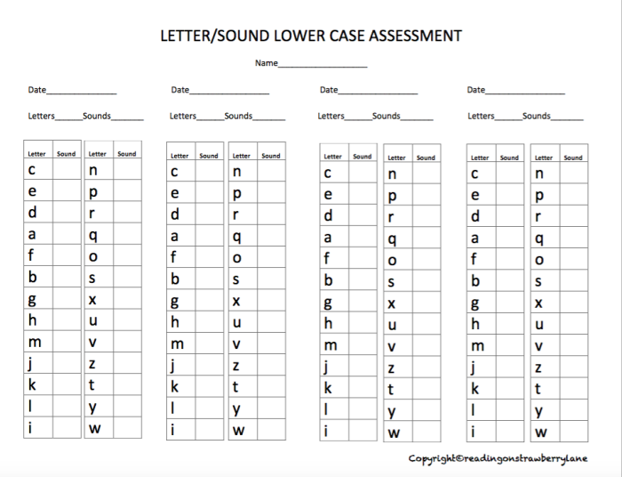 Letter Sound Assessment Worksheet 15 for Kindergarten Literacy Kindergarten student completing a letter sound assessment worksheet for word families