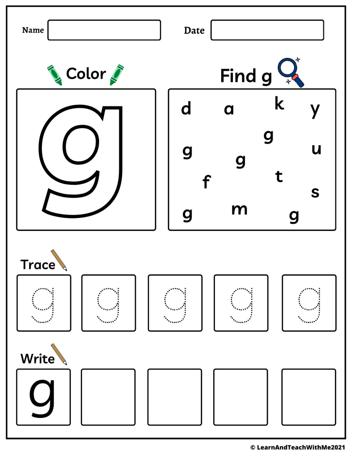 Lowercase Letters Writing Practice Worksheet for Kindergarteners 17 Kindergarten student completing a worksheet to practice writing lowercase letters for alphabet proficiency