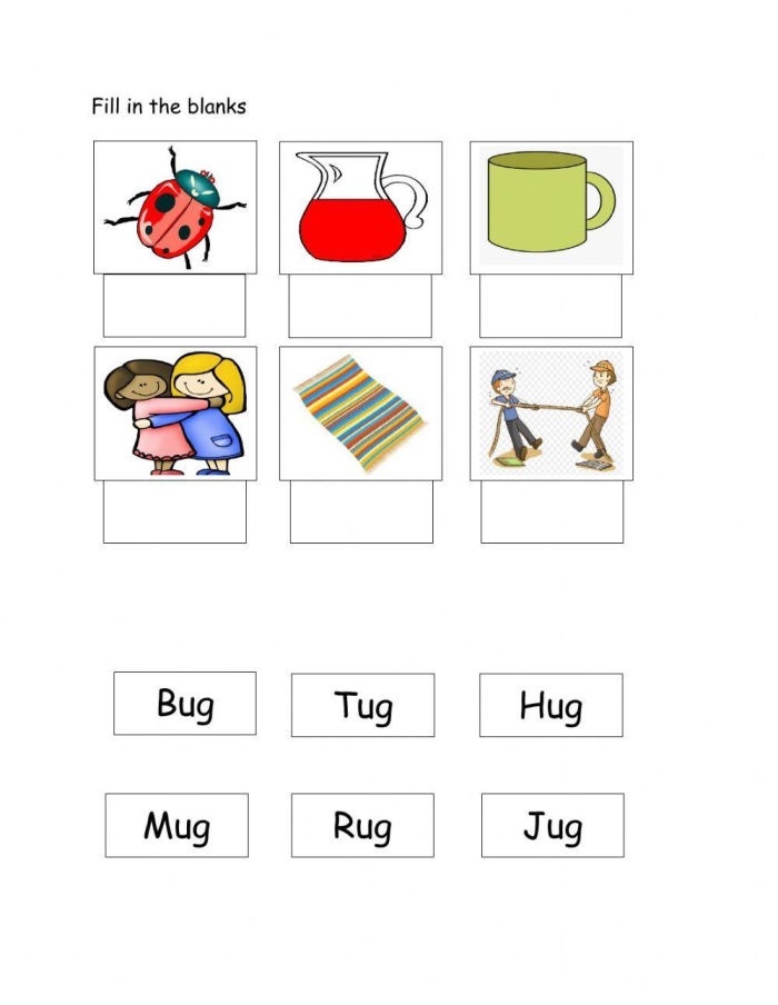 Kindergarten worksheet featuring a life science story using -an word family vocabulary words