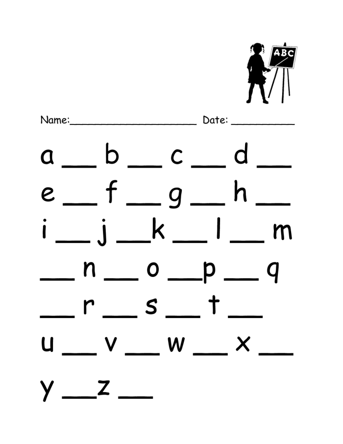 Writing Lowercase Letters Worksheet 15 for Kindergarten Practice Kindergarten student completing a worksheet to practice writing lowercase alphabet letters