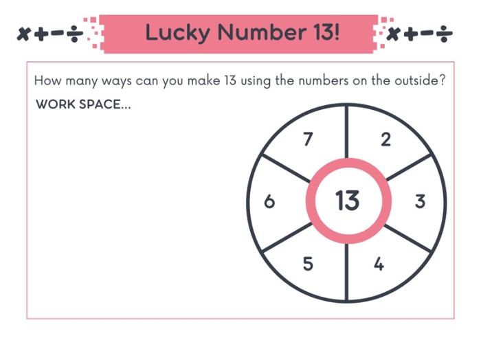 Kindergarten student completing a Lucky Subtraction worksheet with St. Patricks Day math problems