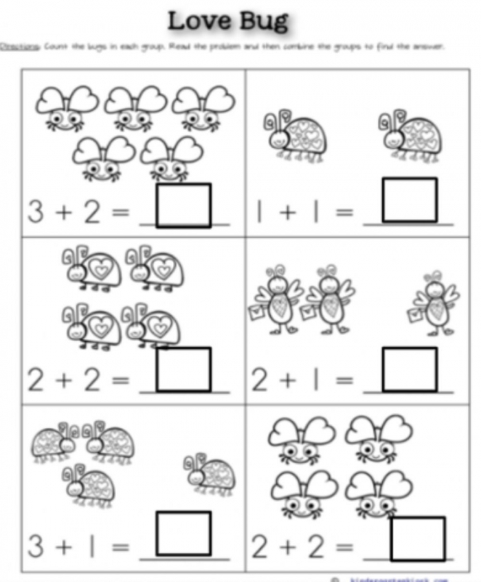 Engaging bug-themed addition practice sheet for young learners in geometry Colorful Buzzing Bugs Addition worksheet for kindergarteners practicing addition within 10