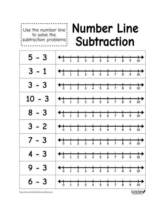 Kindergarten life science subtraction to 10 worksheet featuring cross-out practice problems