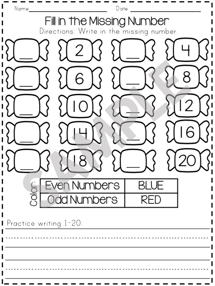 Number Practice 11-20 Worksheet 16 for Kindergarten Students Kindergarten worksheet featuring colorful activities to help children practice writing and identifying numbers 11 through 20