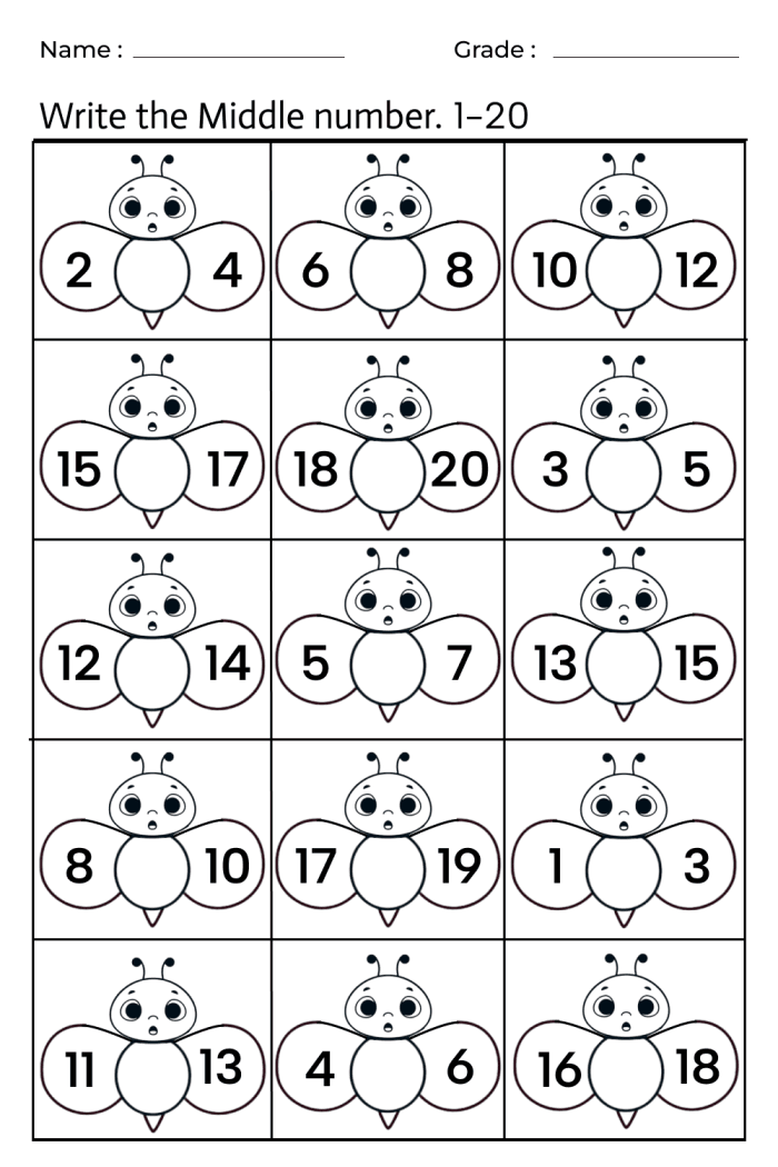 Missing numbers worksheet for kindergarteners featuring a hundred chart