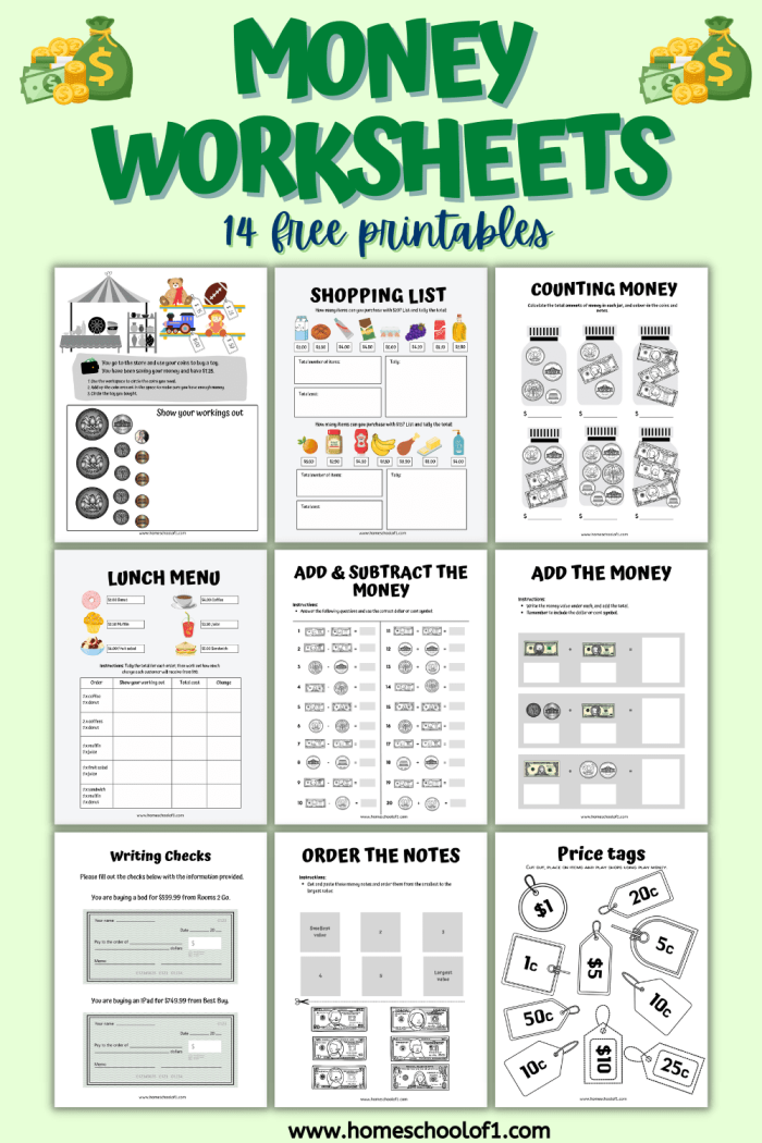 Money Sort worksheet for kindergarten geometry and math practice 23 Kindergarten student completing a coin counting and money sorting activity worksheet