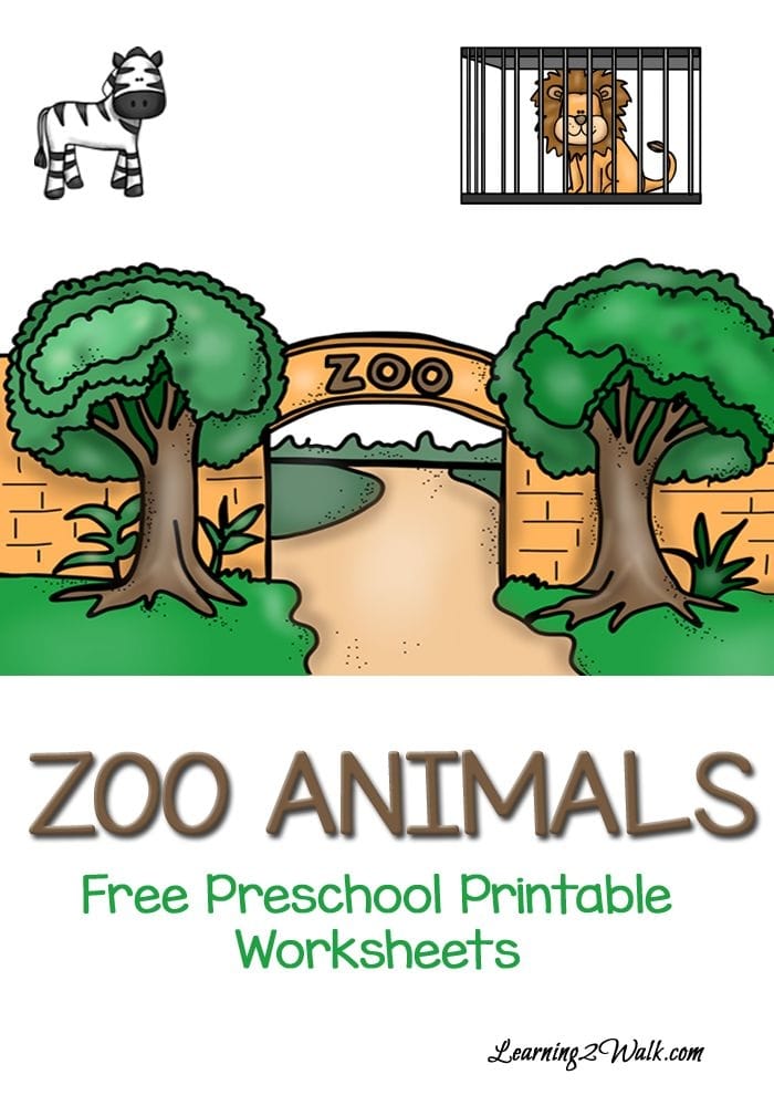 At the Zoo Multiplication Worksheet 16 Kindergarten student practicing multiplication concepts with zoo animal illustrations on an educational worksheet