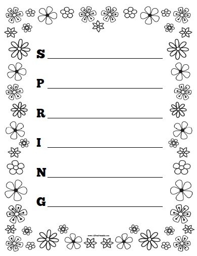 Worksheet for creating acrostic poems based on nature words for young learners Nature Walk Acrostic Poems worksheet for kindergarten students illustrating poetry concepts