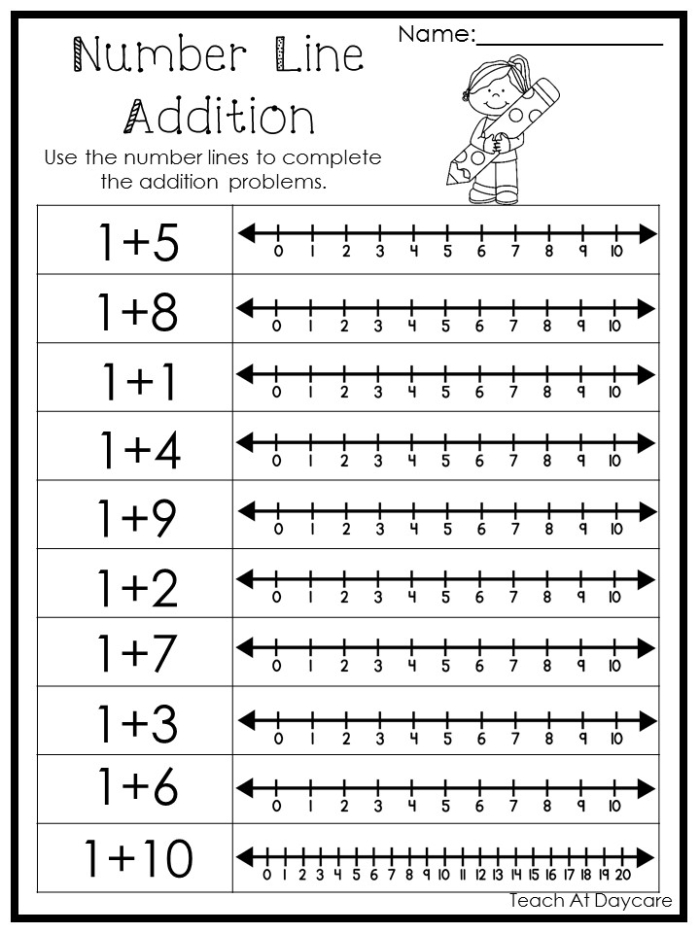 Kindergarten life science number line worksheet with missing numbers for counting practice 10