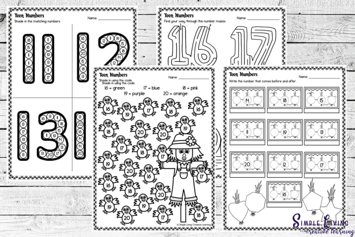 Image title for a fun Teen Number Train worksheet to help kids with division concepts. ALT text for a worksheet featuring a number train for kindergarten students to practice ordering numbers.