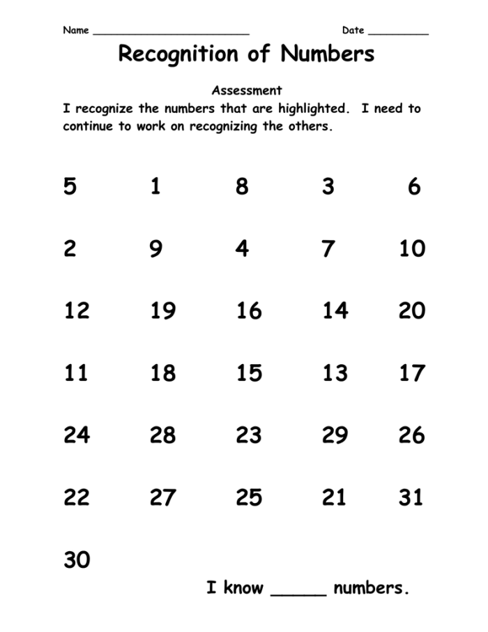 Recognizing Numbers to 20 Worksheet Twelve for Kindergarten Students Kindergarten math worksheet for practicing and recognizing numbers from one to twenty