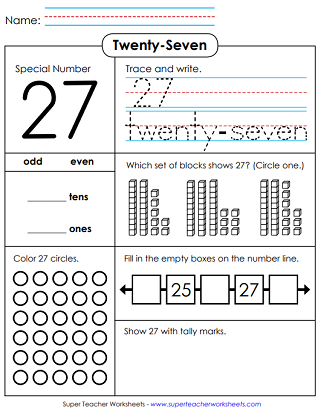 Kindergarten student filling in missing numbers from 1 to 30 on a practice worksheet