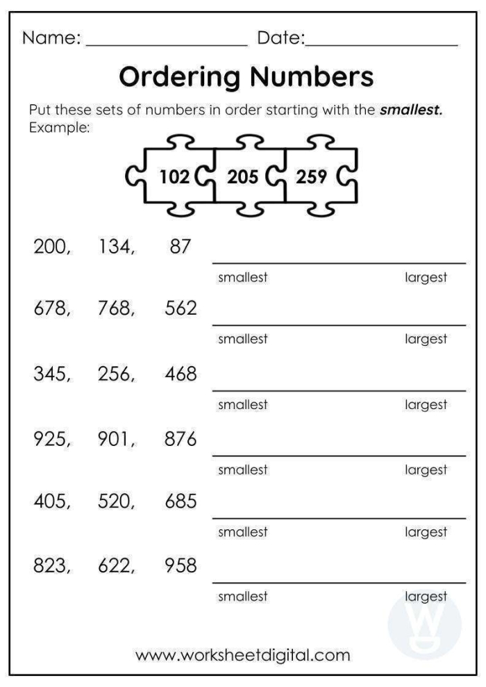 Ordering Numbers to 20 Worksheet for Kindergarten Math Practice Kindergarten students practice arranging numbers in sequence from one to twenty on this math worksheet