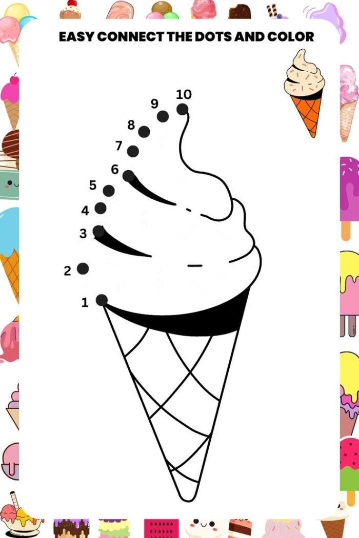 Kindergarten student tracing numbers one to fifteen on a dot-to-dot roller skate worksheet