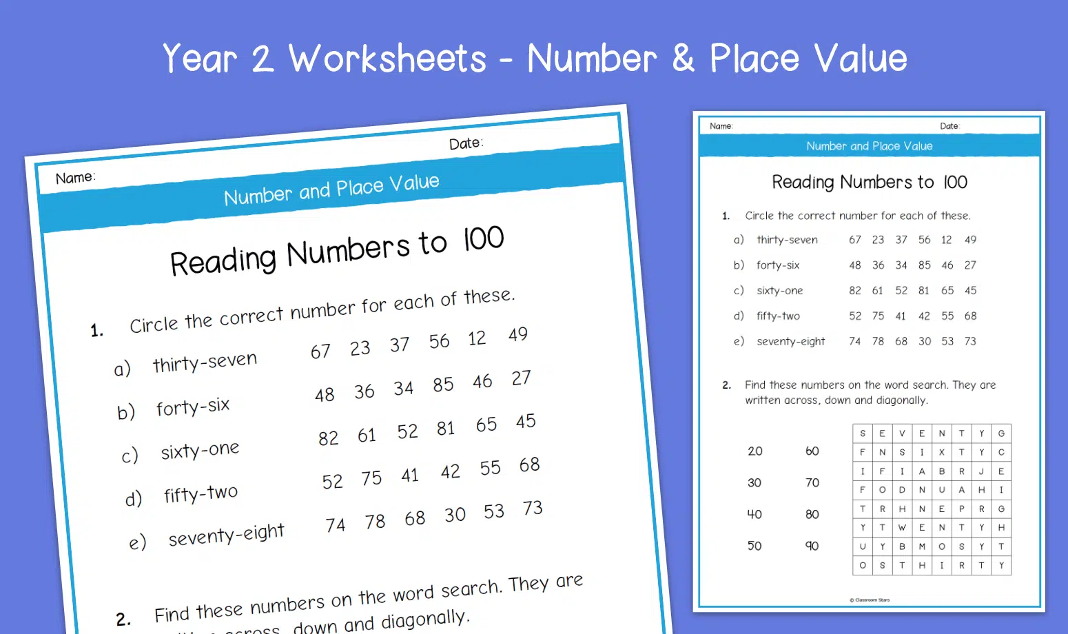 End of Year Assessment worksheet for counting and number writing up to 100 in Spanish for kindergarten students