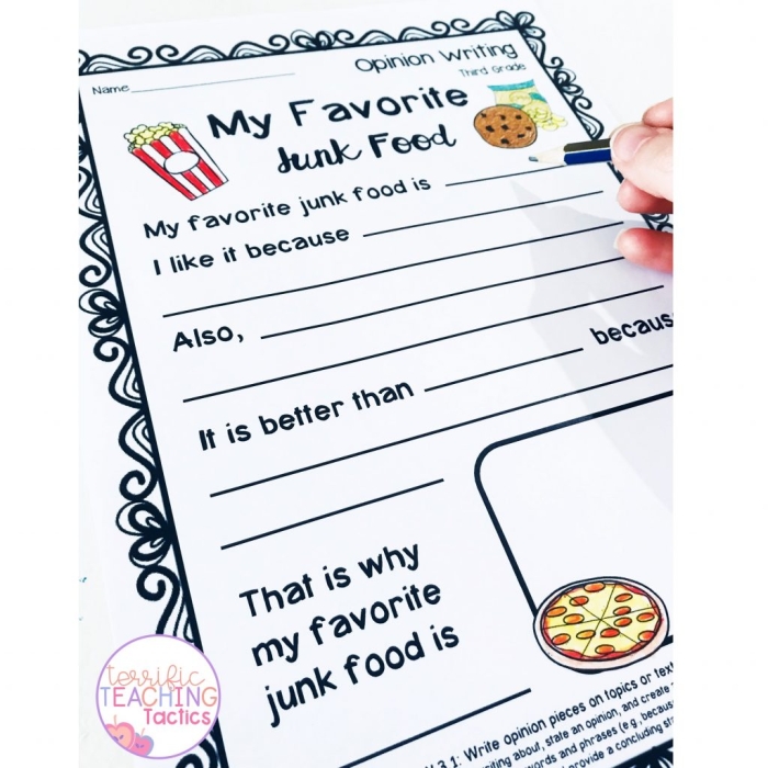 Spring Writing Assessment worksheet for kindergarten students focused on opinion writing