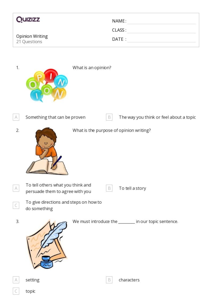 Spring Writing Assessment worksheet for kindergarten students focusing on opinion writing