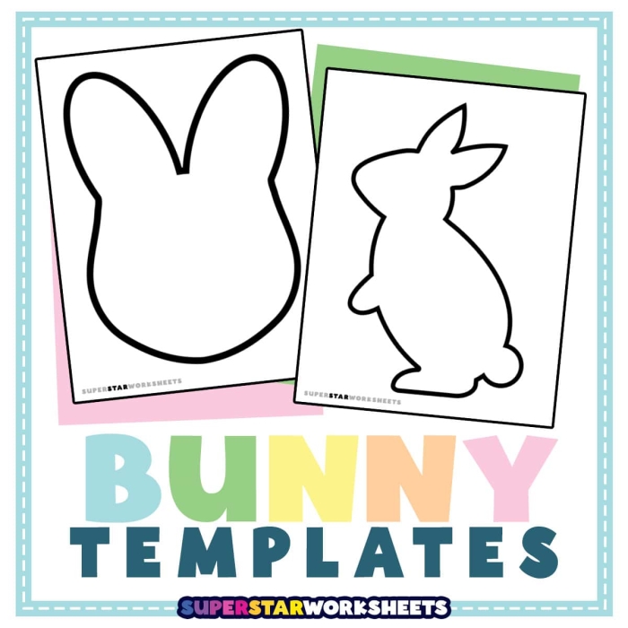 Kindergarten student coloring a paper Easter Bunny writing activity worksheet