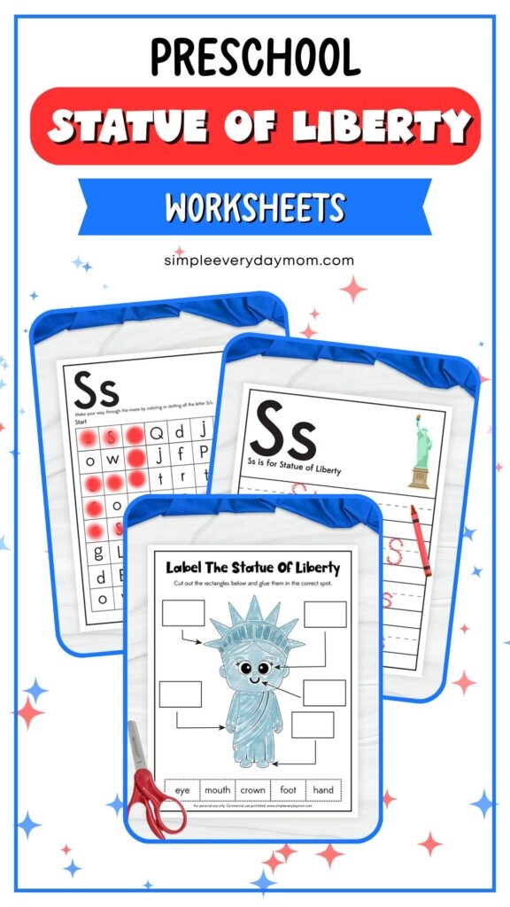 Kindergarten students crafting a paper Statue of Liberty crown for a 4th of July reading activity