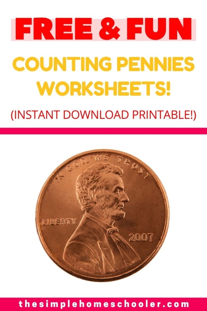 Worksheet image for counting pennies in rows for Kindergarten students learning Chinese