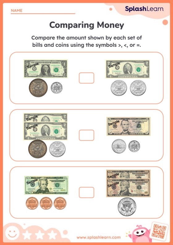 Kindergarten worksheet with tracing exercises and coin counting activities for learning the penny