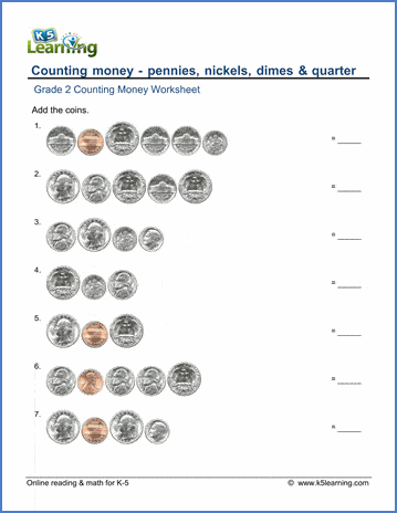 Kindergarten student worksheet for identifying and counting pennies with tracing exercises