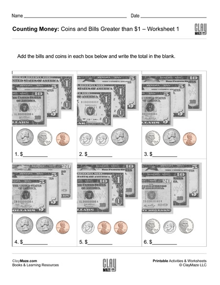 Penny worksheet for kindergarteners featuring tracing, counting, and coloring activities